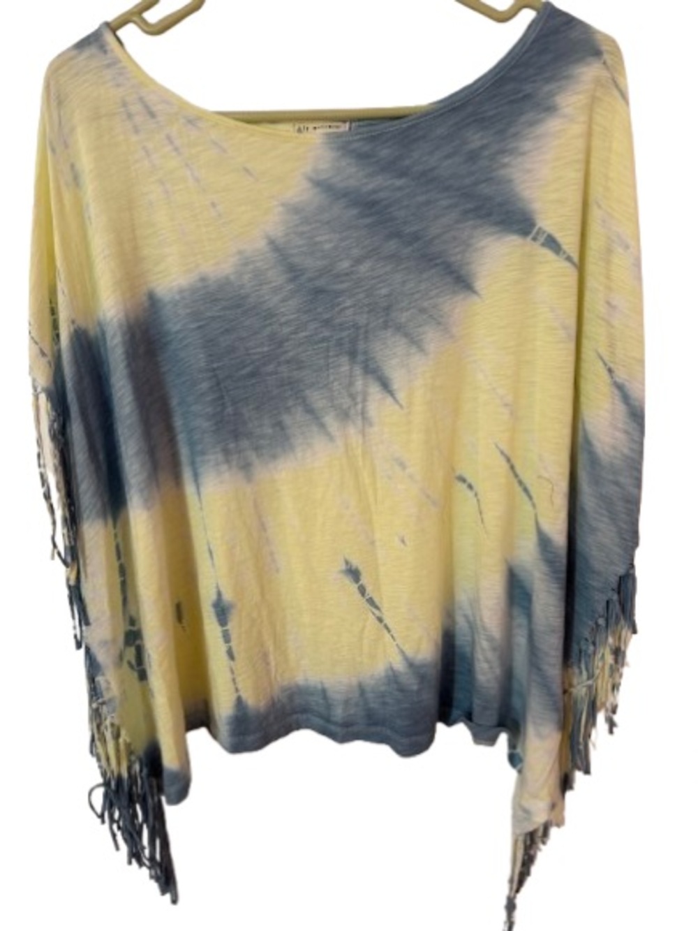 Free People Movement Boho Tie-Dye Fringe Festival Poncho Top - OS